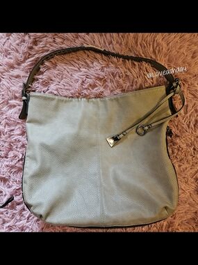 ✨️Black Rivet Pebbled Leather Hobo Bag